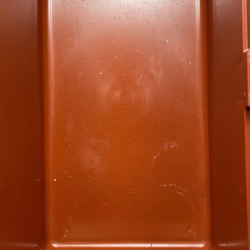 Vintage Wilson Wil-Hold 70's Era Orange Plastic Sewing Box Storage Container USA